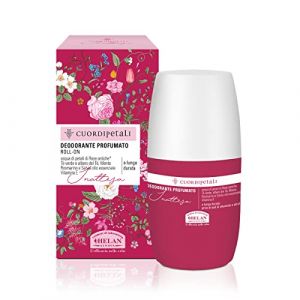 Helan Cuor di Petali - Deodorant Femme Roll-On, Doux et Naturel, Analcoolique et sans Sels d’Aluminium, avec Huiles Essentielles - Déodorant Parfumé, Respirant de Longue Durée, 50 ml, Made in Italy