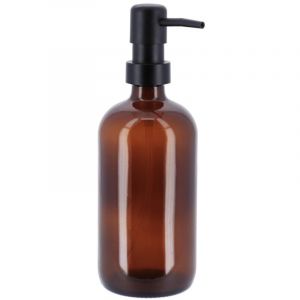 Tendance Distributeur de Savon ou lotion en Verre Ambre 500 ml