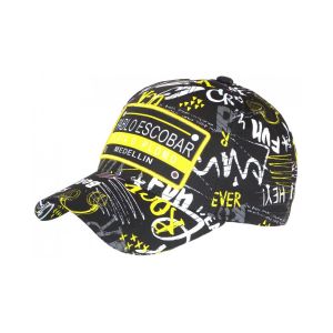 SKR Casquette Plata o Plomo Pablo Escobar Jaune et Noire Medellin Baseball - Taille Unique - Jaune