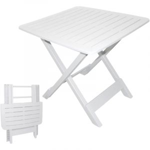 Spetebo - Table de jardin tevere 80x72x70 - couleur : blanc