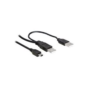 Delock 82447 - C&acirc;ble 2 USB 2.0 type A vers mini USB