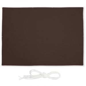 Relaxdays Voile d'ombrage rectangulaire, LxP: 3,5 x 4,5 m, imperm&eacute;able, anti-UV, tendeurs, terrasse, balcon, marron