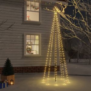 Image de VidaXL Sapin de Noël avec piquet Blanc chaud 310 LED 300 cm