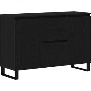 VidaXL Buffet Ch&ecirc;ne Noir 104x35x70 cm Bois reconstitu&eacute;