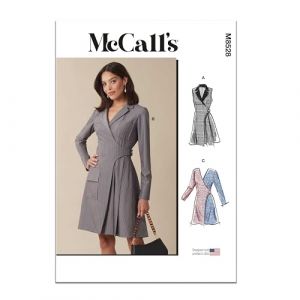MCCALLS Sewing Patten M8528K5 Robe blazer pour femme K5 (36-38-40-42-44)