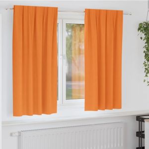 VidaXL Rideaux Avec Des Rideaux 2 Pcs Orange Polyester