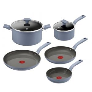 Tefal Cera Color, Batterie de cuisine en c&eacute;ramique, Rev&ecirc;tement antiadh&eacute;sif en c&eacute;ramique, Corps en aluminium 100% recycl&eacute;, G922S704