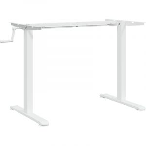 VidaXL Cadre de bureau debout blanc (94-135)x60x(70-114) cm acier