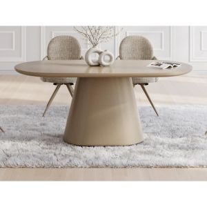 Pascal Morabito Table à manger 6 personnes en MDF - Taupe - VALIANA de