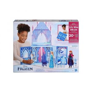 Coffret grand palais de glace d'elsa : hauteur 86cm avec 20 accessoires - reine des neiges 2 - set jouet fille xl + 1 carte tigre