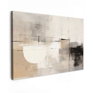 TABLEAU SUR TOILE Abstrait - Art - Gris Toile Decoration Murale Grand 140x90 cm