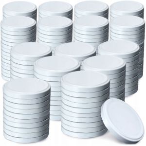 KADAX Lot de 200 Couvercles Hermétiques Bocaux Twist Off 66mm Blanc