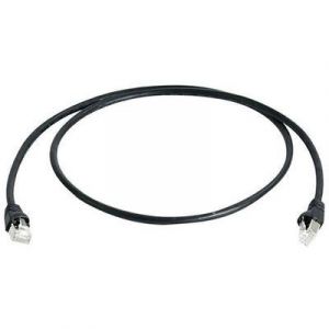 Telegärtner L00006A0053 - Câble de raccordement réseau RJ45 CAT 6A S/FTP noir ignifuge 15 m