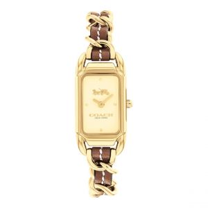 Coach Montre Femme Cadie - 14504282 Bracelet Cuir Marron