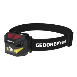 Gedore Red R95500058 Lampe frontale LED rechargeable avec batterie LiPoly 260 lm Légère et compacte Portée d'éclairage jusqu'à 51 m Protection IP54