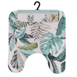 Tendance Tapis contour WC en microfibre 45 x 50 cm déco Jardin d'hiver