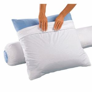 Sous taie traversin jersey Tencel imperméable Blanc Taille 90 cm;140 cm