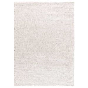 Tapis shaggy uni blanc, 60x120 cm