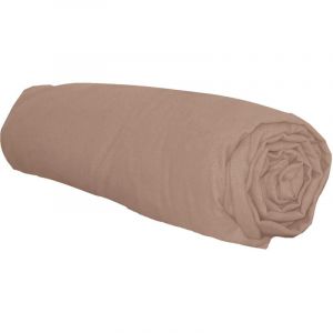 Tradilinge Drap housse flanelle bonnet 30 cm 140x190 Noisette