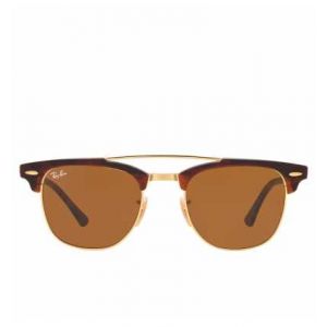 Image de Ray-Ban Clubmaster double bridge Homme Sunglasses Verres: Marron, Monture: Havane - RB3816 990/33 51-21