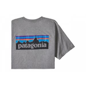 Patagonia T shirt p 6 logo responsibili tee gris homme xl