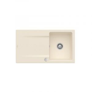 Image de Villeroy & Boch Evier 1 bac Siluet 50, ivory ceramicplus, avec vidage automatique