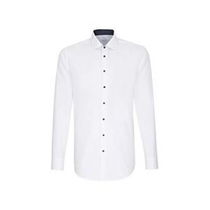 Seidensticker Homme Chemise d'affaire Seidensticker Homme Business Hemd Shaped Fit Blanc (Blanc 01), 39