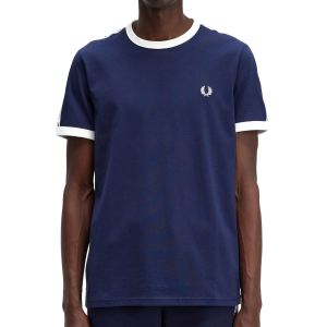 Fred Perry T-shirt Tape Ringer Homme - Navy, Navy - Taille L