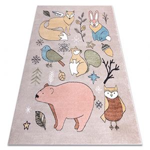 Image de Tapis fun Forester pour enfants, animaux, forêt beige multicolor 120x170 cm