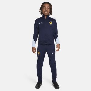 Nike France Survêtement Dri-FIT Strike EURO 2024 - Bleu/Bleu Enfant, pointure XS: 122-128 cm - Bleu - Taille XS: 122-128 cm