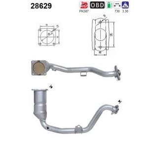 AS Catalyseur PEUGEOT 307, CITROEN C4 (28629)