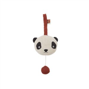 Oyoy living Music mobile blanc en coton et polyester H10,2x13,2x8cm