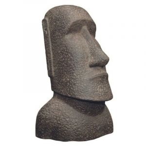 Statue jardin Moaï (grand format) - Gris anthracite 100 cm