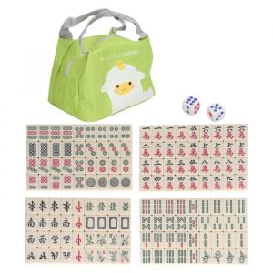 Jeu de Mahjong Chinois OMABETA - Petit et Transparent - Idéal pour Voyage