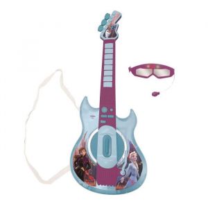 Lexibook LA REINE DES NEIGES - Guitare Électronique Lumineuse avec lunettes équipées d'un micro