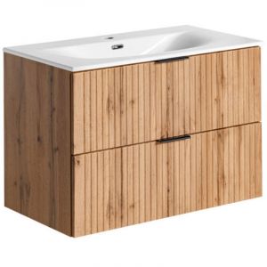 Meuble vasque &agrave; encastrer 80 cm - Georgia Oak - Livraison gratuite