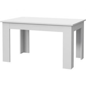 PILVI Table à manger Blanc L 140 x I90 x H 75 cm