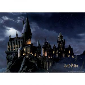 AG ART Poster intissé - Harry Potter poudlard dans la nuit - 155 x 110 cm