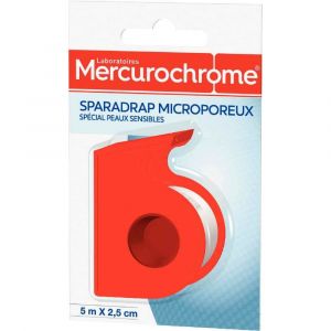 Image de Mercurochrome Sparadrap microporeux 5 m x 2,5cm