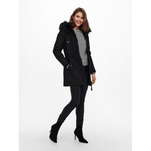 Only Parka longue à capuche Noir - Taille 34