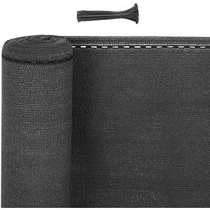 Woltu Brise Vue d'intimité Contre Le Vent Anthracite 2x10m 180 g/m²