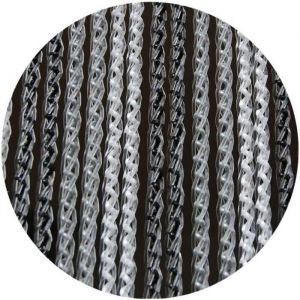 Rideau de porte en pvc noir et gris Arezzo 90x210 cm - Noir