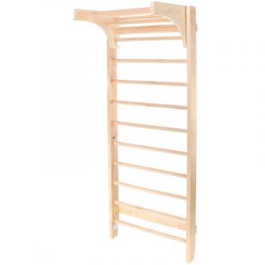 Espalier de gym en bois 220 cm Paroi d'Escalade jusqu'à 150 kg avec barre réglable en hauteur - Toboli