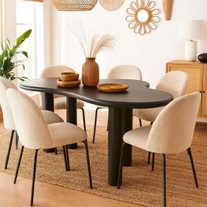 Table à manger forme nuage asymétrique VALDO Noir