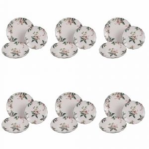 Villa d'Este Home Tivoli Service de vaisselle 18 pièces en porcelaine 6 places de table, Vintage Noël