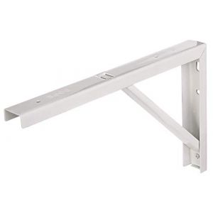 Gah-Alberts 803025 équerre profilé en U en acier brut à surface galvanisée et revêtement en plastique blanc 30 x 15 x 1,75 mm Hau…