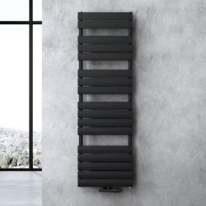 Sogood - Radiateur de Salle de Bain Sèche-Serviette 160x60cm Radiateur à Eau Chaude Vertical Gris-Noir Sèche-serviettes de Salle de Bains - Noir-Gris