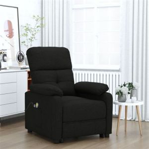 VidaXL Fauteuil de massage Noir Tissu