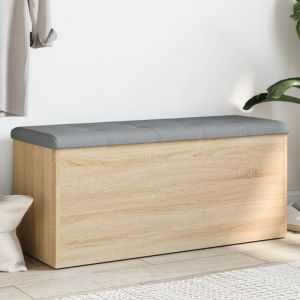 VidaXL Banc de rangement chêne sonoma 102x42x45 cm bois d'ingénierie