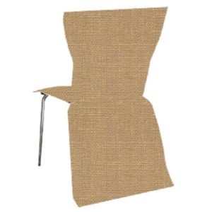 Ruedelafete Lot de 3 Housses de chaise en JUTE naturel